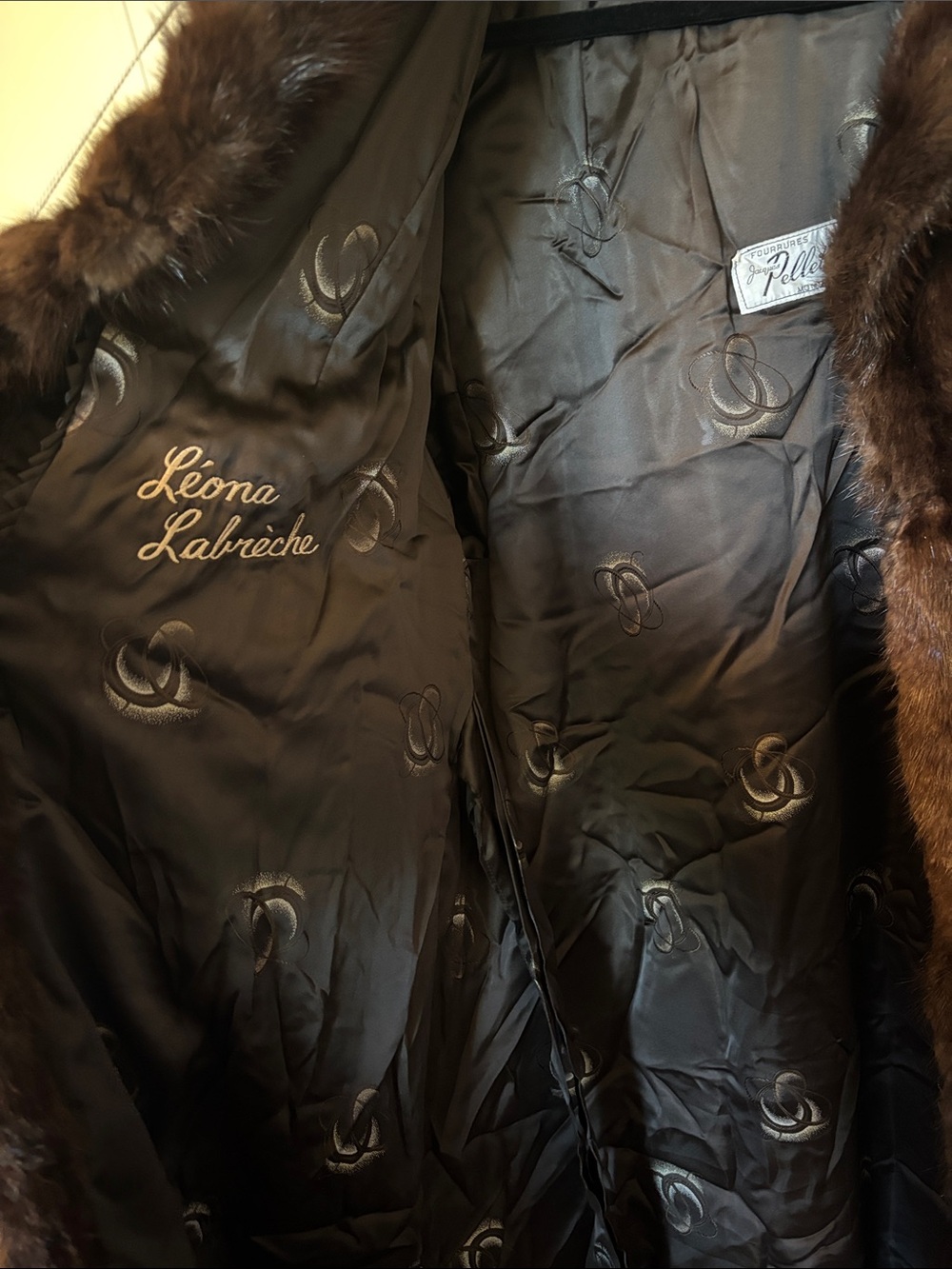 Luxurious Brown Real Fur Long Coat for Women - Picture 6 of 7